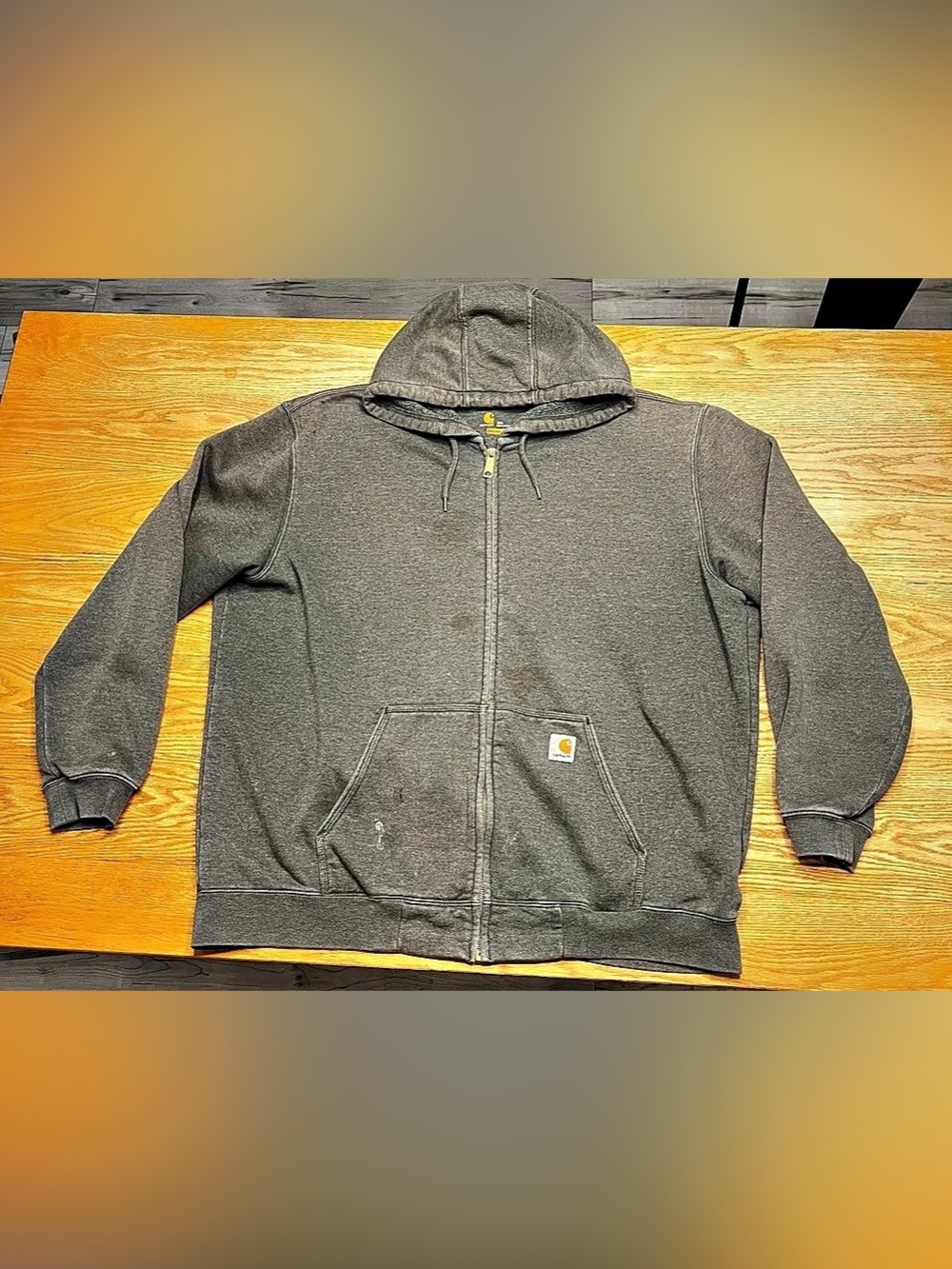 Carhartt Original Fit Heavyweight Full-Zip Hooded Sweatshirt Gray Mens XXL